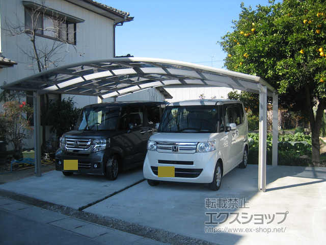 福岡県大川市ののカーポート プレシオスポート ワイド 積雪〜20cm対応 施工例