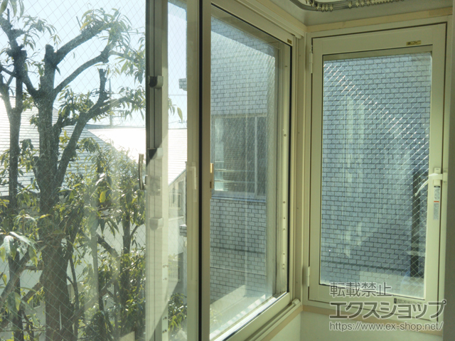 東京都調布市のの二重窓（内窓） インプラス ダストバリア仕様 開き窓 外観左吊元 施工例