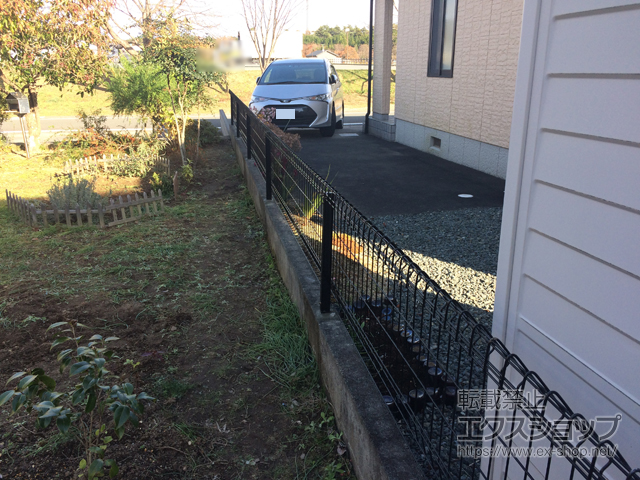 福島県双葉郡広野町ののフェンス・柵 メッシュフェンス G10-R　自由柱 施工例