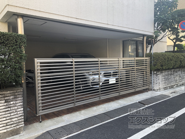 東京都世田谷区ののカーゲート ワイドオーバードアS1型 手動式 施工例
