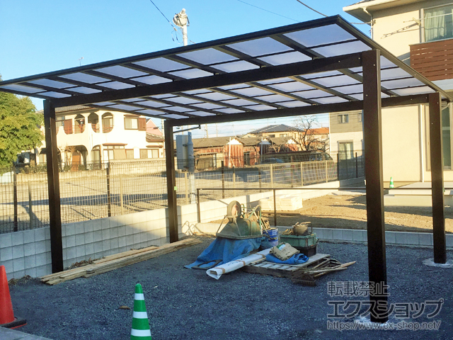 群馬県邑楽郡大泉町ののカーポート エフルージュ ツイン 積雪〜20cm対応 施工例