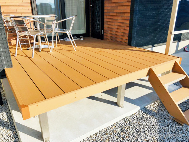 香川県丸亀市ののウッドデッキ リウッドデッキ 200 施工例