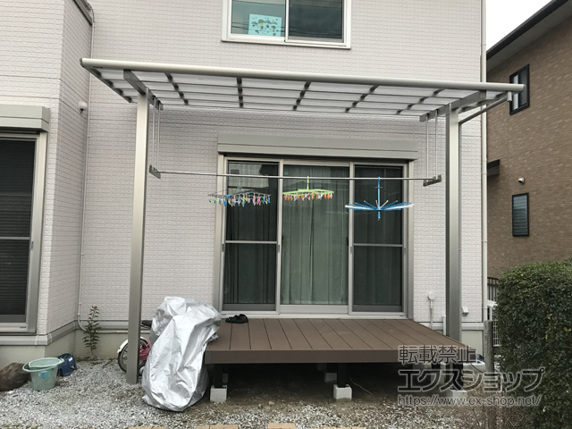 福岡県遠賀郡遠賀町ののウッドデッキ マージウッドデッキ 施工例