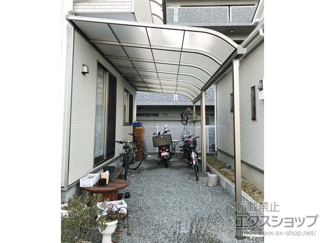 兵庫県姫路市ののテラス屋根 レボリューA R型 テラスタイプ 単体 積雪〜20cm対応 施工例