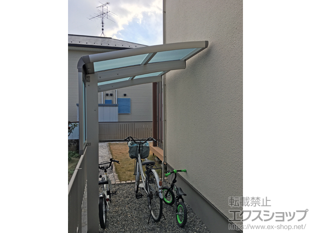 岐阜県羽島市ののサイクルポート・駐輪場 レイナポートグランミニ 積雪〜20cm対応 施工例