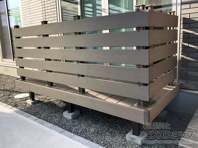 広島県福山市ののウッドデッキ 樹ら楽ステージ 施工例