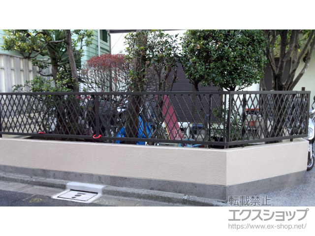 東京都大田区ののフェンス・柵 ライシスフェンス 8型 ダイヤ格子 フリーポールタイプ 施工例