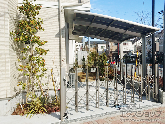 東京都三鷹市ののカーポート ネスカR (ラウンドスタイル) 積雪〜20cm対応 施工例