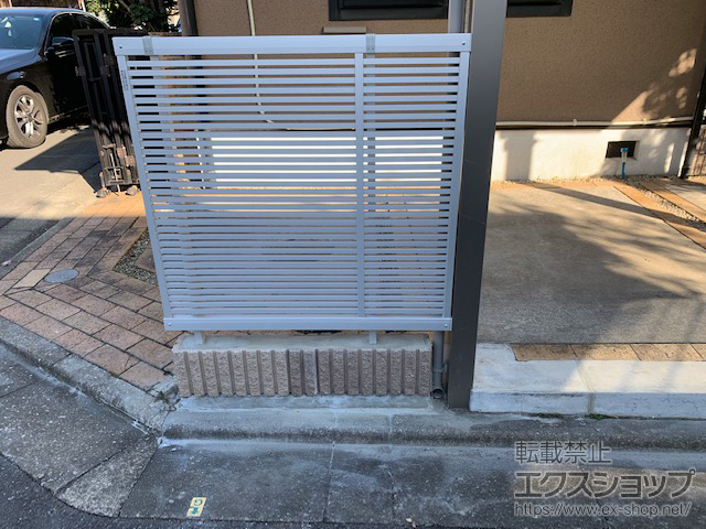 東京都杉並区ののフェンス・柵 ライシスフェンス 1型 細横桟 フリーポールタイプ 施工例