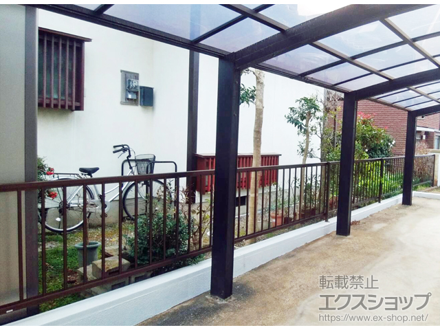 福岡県福岡市ののフェンス・柵 ミエッタフェンス 防犯たて格子タイプ 自由柱施工 施工例