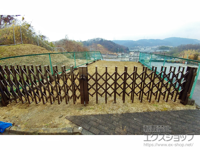 奈良県香芝市ののフェンス・柵 ハイグリッドフェンスUF8型 フリーポールタイプ 施工例