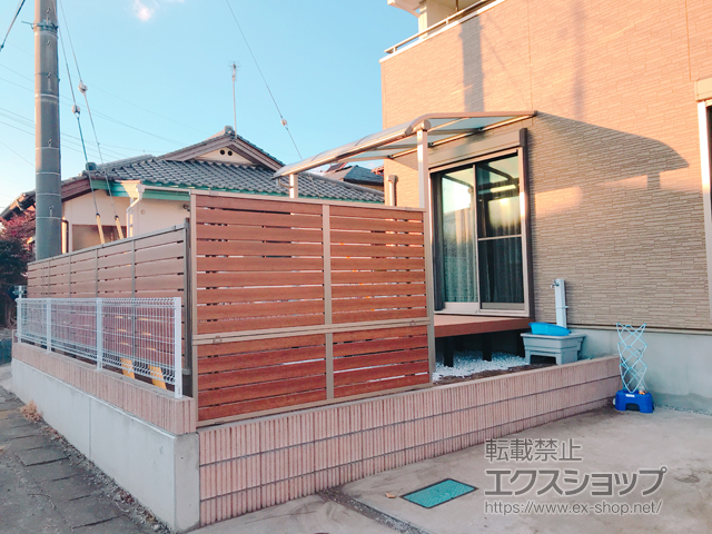 群馬県佐波郡玉村町ののテラス屋根 ヴェクターテラス R型 テラスタイプ 単体 積雪〜20cm対応 施工例