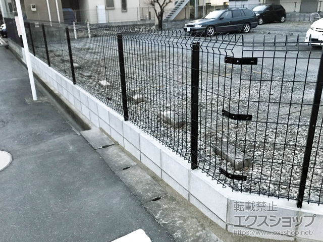東京都西東京市ののフェンス・柵 メッシュフェンス G10-R 自由柱施工 施工例