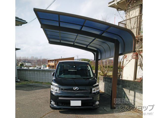 岡山県岡山市ののカーポート プレシオスポート アルファ 積雪〜20cm対応 施工例