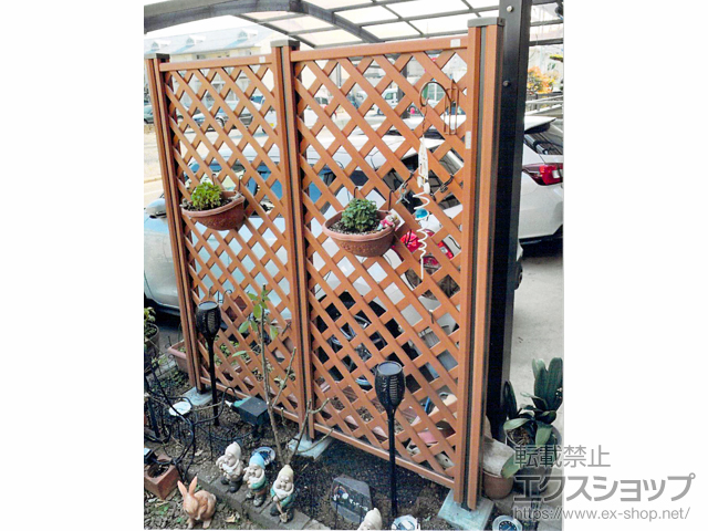 東京都葛飾区ののフェンス・柵 ステイウッドフェンスM1型 高尺タイプ 間仕切りタイプ 施工例