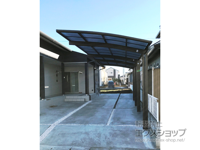 栃木県栃木市ののカーポート レイナポートグラン 縦連棟　積雪〜20cm対応 施工例