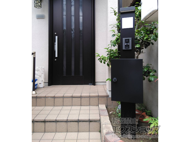 京都府京都市のの機能門柱・ポスト シンプレオポストユニット1型 施工例