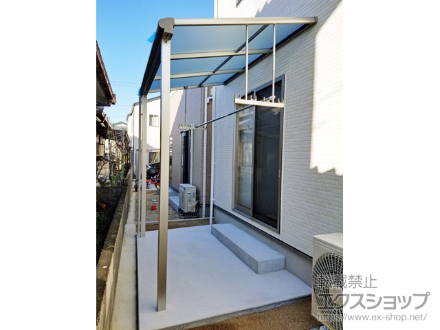 愛媛県松山市ののテラス屋根 ヴェクターテラス F型 テラスタイプ 単体 積雪〜20cm対応 施工例