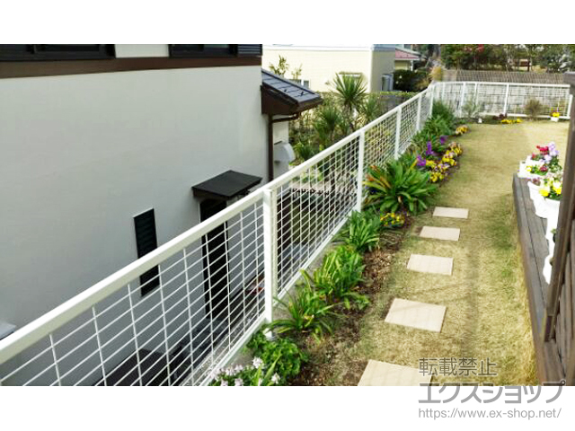 神奈川県横須賀市ののフェンス・柵 アルメッシュフェンス2型 フリーポールタイプ 施工例