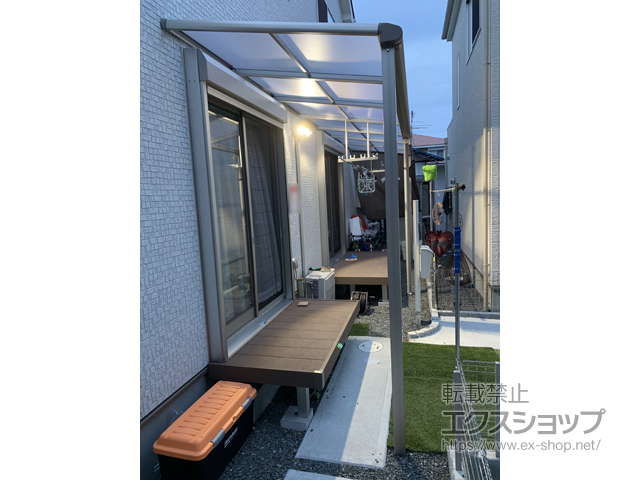 静岡県静岡市ののテラス屋根 ヴェクターテラス F型 テラスタイプ 連棟 積雪〜20cm対応 施工例