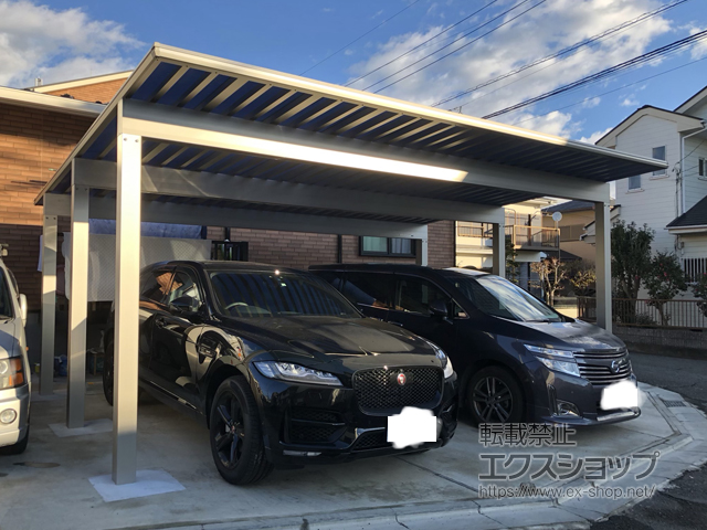 神奈川県秦野市ののカーポート エフルージュ ツイン100 積雪〜100cm対応 施工例