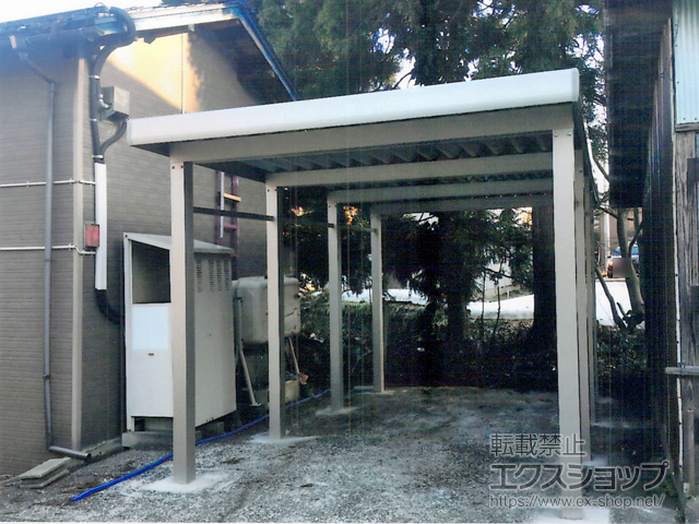 新潟県小千谷市ののカーポート ジーポートneo 角柱8本柱積雪〜200cm対応 施工例