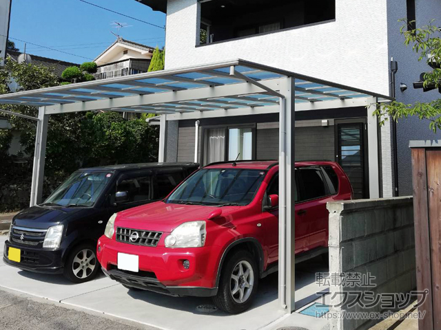 広島県福山市ののカーポート エフルージュ ツイン 積雪〜20cm対応 施工例