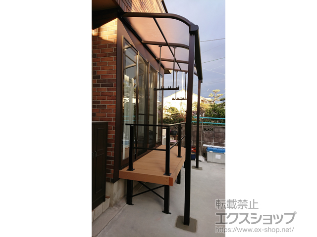 愛知県あま市ののテラス屋根 ヴェクターテラス Ｒ型 テラスタイプ 単体 積雪〜20cm対応 施工例