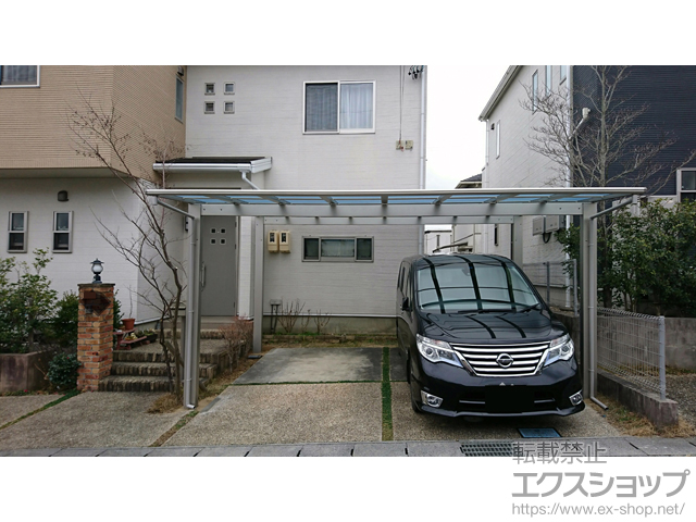 岐阜県可児市ののカーポート エフルージュ ツイン 積雪〜20cm対応 施工例