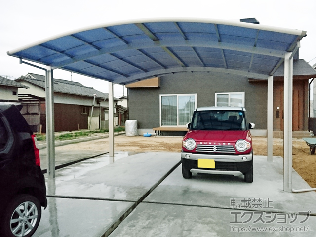 愛媛県今治市ののカーポート レイナツインポートグラン 積雪〜20cm対応 施工例