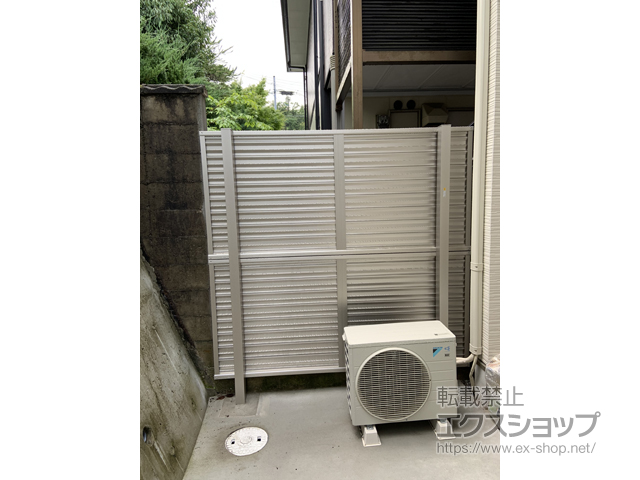 京都府京都市ののフェンス・柵 ミエーネフェンス 目隠しルーバータイプ 自由柱施工 施工例