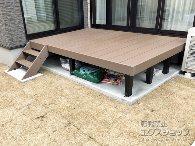 鹿児島県いちき串木野市ののウッドデッキ マージウッドデッキ 施工例