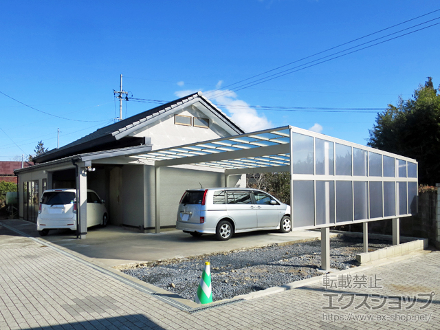 宮城県栗原市ののカーポート エフルージュ トリプル 積雪〜20cm対応 施工例