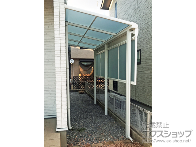 栃木県河内郡上三川町ののテラス屋根 ヴェクターテラス F型 テラスタイプ 単体 積雪〜20cm対応 施工例