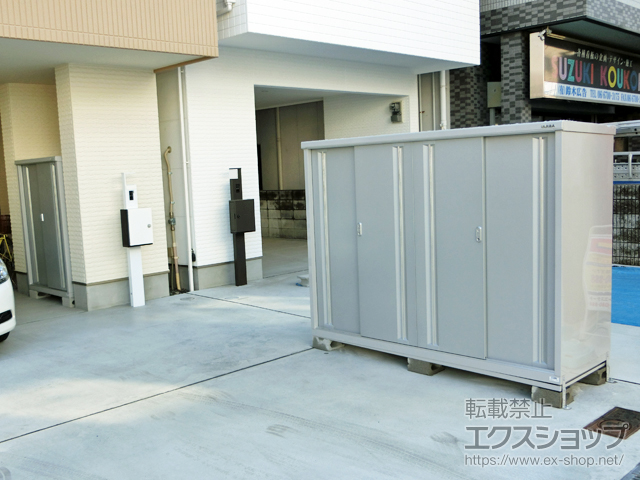 大阪府大阪市のの物置・屋外倉庫 シンプリー 一般型 2160×755×1603（MJX-217D） MJX-217D-FS 施工例