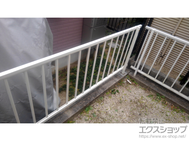 愛知県名古屋市ののフェンス・柵 ミエッタフェンス 防犯たて格子タイプ 自由柱施工 施工例