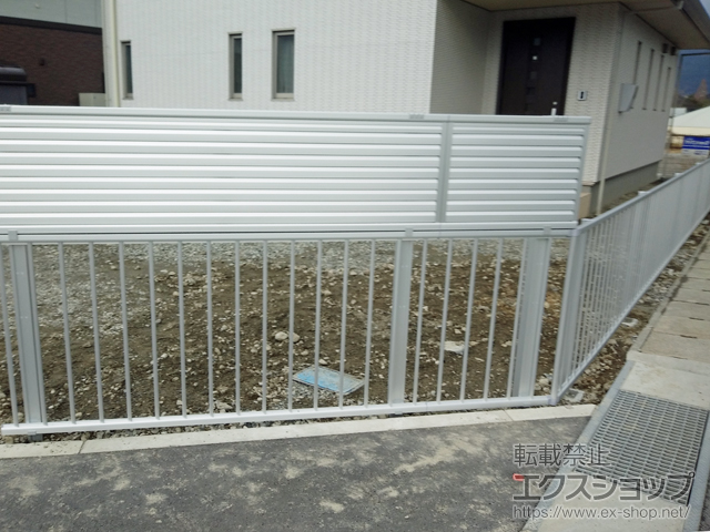 長野県伊那市ののフェンス・柵 ミエッタフェンス 防犯たて格子タイプ　自由柱施工 施工例