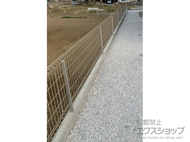 埼玉県比企郡小川町ののフェンス・柵 イーネットフェンス2F型 自由柱施工 施工例