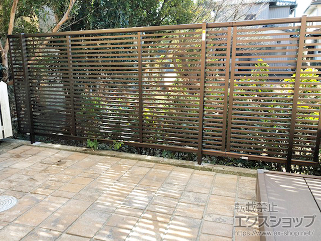 神奈川県大和市ののフェンス・柵 シンプレオフェンス1型 横格子 自由柱施工 施工例