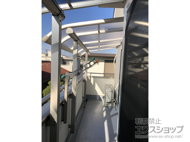 愛知県知立市ののバルコニー・ベランダ屋根 プレシオステラス R型 屋根タイプ 単体 積雪〜20cm対応 施工例