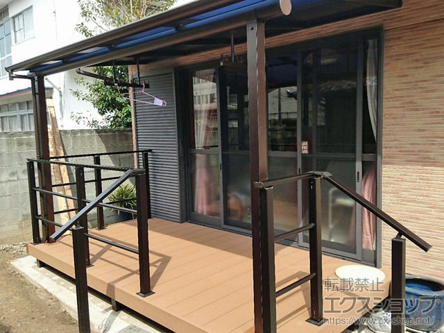 福岡県大牟田市ののテラス屋根 ヴェクターテラス F型 テラスタイプ 単体 積雪〜20cm対応 施工例