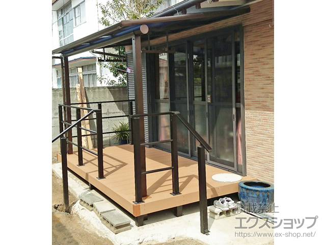 福岡県大牟田市ののウッドデッキ リウッドデッキ 200 施工例