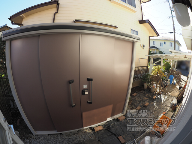 宮崎県宮崎市のの物置・屋外倉庫 エルモ 一般型 2570×1170×2121（LMD-2511） LMD-2511-MR 施工例