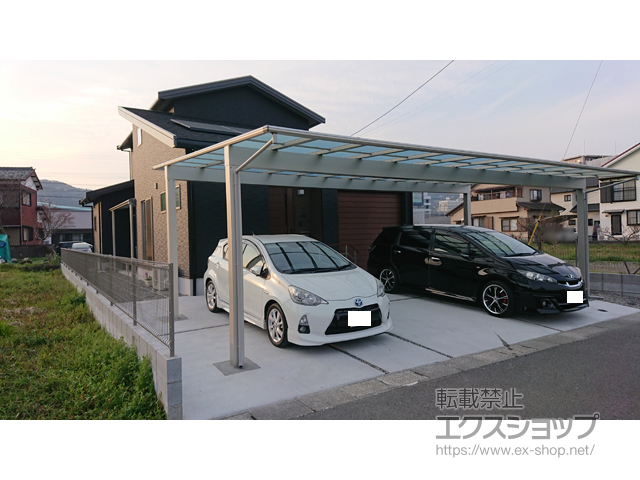 大分県佐伯市ののカーポート エフルージュ トリプル 積雪〜20cm対応 施工例