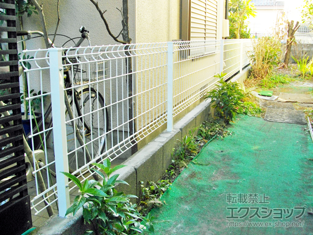 神奈川県相模原市ののフェンス・柵 ハイグリッドフェンスUF8型 フリーポールタイプ 施工例