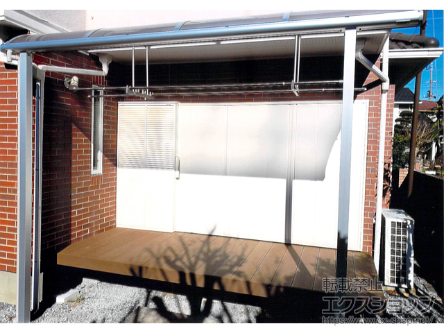 千葉県千葉市ののテラス屋根 ヴェクターテラス R型 テラスタイプ 単体 積雪〜20cm対応 施工例