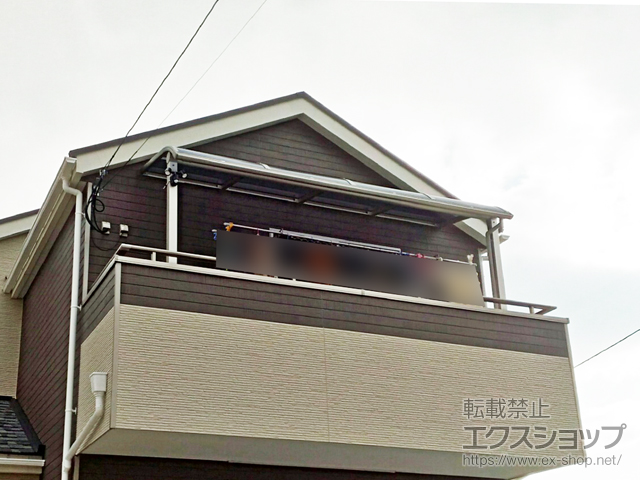 福岡県北九州市ののバルコニー・ベランダ屋根 プレシオステラス R型 屋根タイプ 単体 積雪〜20cm対応 施工例