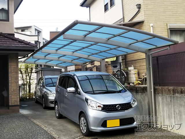 奈良県奈良市ののカーポート レイナポートグラン 縦連棟　積雪〜20cm対応 施工例