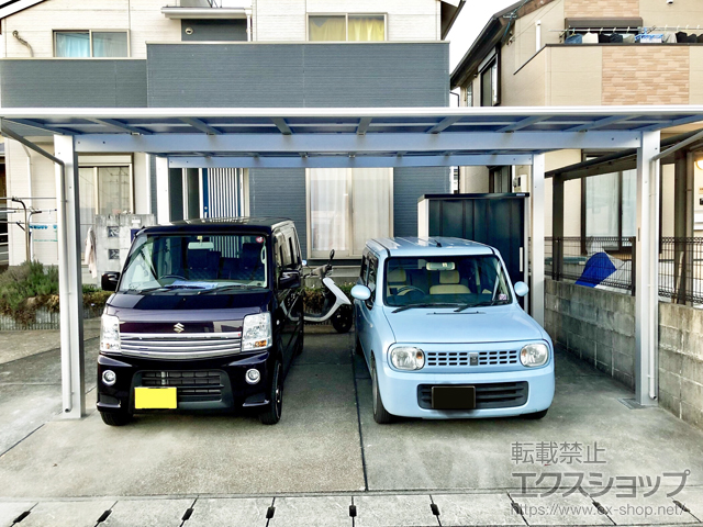 熊本県合志市ののカーポート エフルージュ ツイン 積雪〜20cm対応 施工例