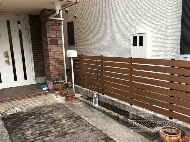 愛知県名古屋市ののフェンス・柵 マイティウッド ベーシック 8段貼 隙間20mm 施工例